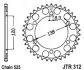 Зірка задня JT SPROCKETS (JTR31238) зображення 2