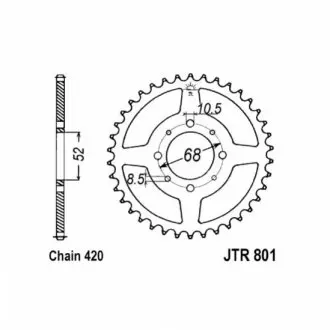 Зірка задня JT SPROCKETS JTR80141