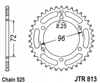Зірка задня JT SPROCKETS JTR81340