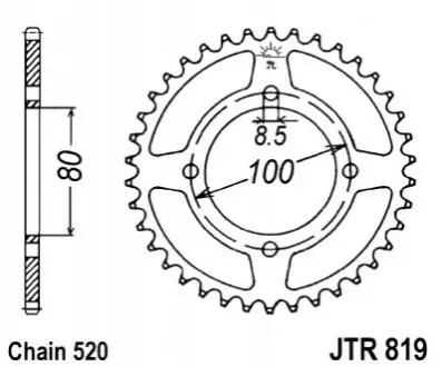 Зірка задня JT SPROCKETS JTR81939