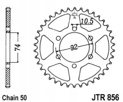 Зірка задня JT SPROCKETS JTR85645