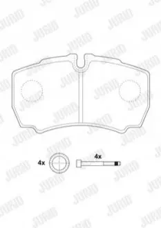 Колодки гальмівні (задні) Iveco Daily III-VI 99- (Brembo) Jurid 2912309560 Купити в Україні