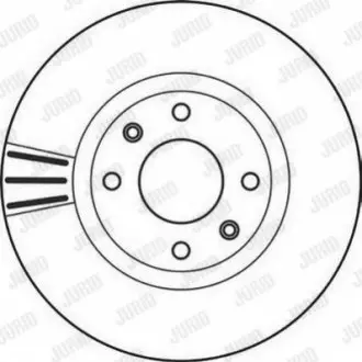 Диск гальмівний (передній) Citroen Berlingo 96-/Peugeot Partner 08- (282.9x26) Jurid 562129JC