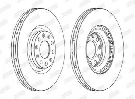 Диск гальмівний !.. Jurid 562205JC1 (фото 1)