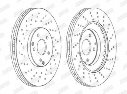 DB Диск гальмівний передн.W203 02- Jurid 562354JC-1 (фото 1)