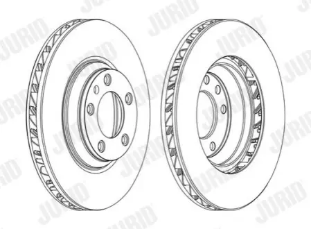 Диск гальмівний (передній) Audi Q7 06-15/Porsche Cayenne 02-/VW Touareg 02-10 (350x34) (L) Jurid 562360JC1 Купити в Україні