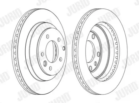 Диск гальмівний (задній) Porsche Cayenne/VW Touareg 3.0-4.2 TDI 02- (329.7x28) Jurid 562393JC1 Купити в Україні