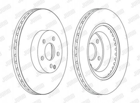 Гальмівний диск передній Mercedes CLS, E-Class, GLK Jurid 562396JC1 (фото 1)