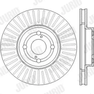 Диск гальмівний (передній) Toyota Corolla 00-18 (275x25) Jurid 562435JC