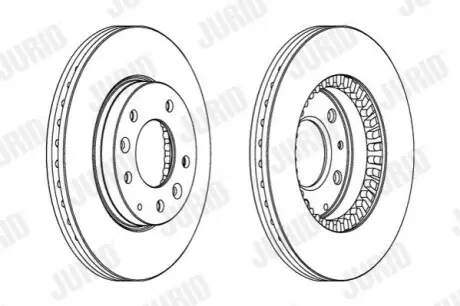 Диск гальмівний (передній) Mazda 626/6 97-13/Premacy 1.8/2.0 99-05 (273.5x24) Jurid 562446JC Купити в Україні