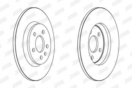 Гальмівний диск - (8K0615601B, 8K0615601J, 8K0615601M) Jurid 562505JC