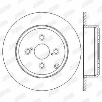 Диск гальмівний (задній) Toyota Corolla 00-18 (279x9) Jurid 562600JC