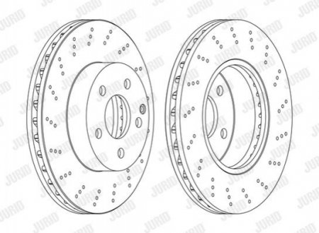 Гальмівний диск передній Mercedes C-Class, SLS Sport&AMG Models Jurid 562619JC1 (фото 1)