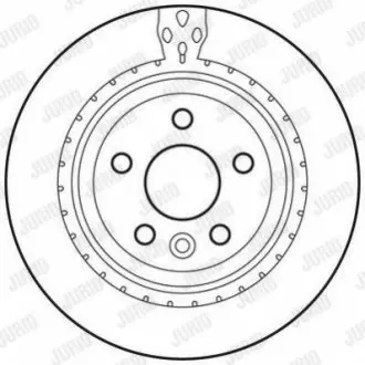 Диск гальмівний (задній) Volvo S60 II/S80 II/V60 I/V70 III/XC70 II 06--18 (302x22) (вентил.)(с покр.) Jurid 562650JC