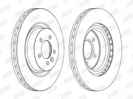 Диск гальмівний (передній) Land Rover Discovery IV 09-/Range Rover Sport 05-13 (360x30)(з покр)(вент) Jurid 562654JC