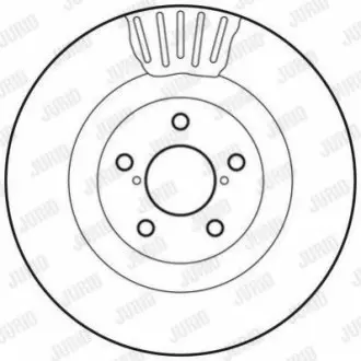 Диск гальмівний (передній) Subaru Forester 03-/Impreza 94-/Outback00- (293.5x24) (вентильований) Jurid 562677JC