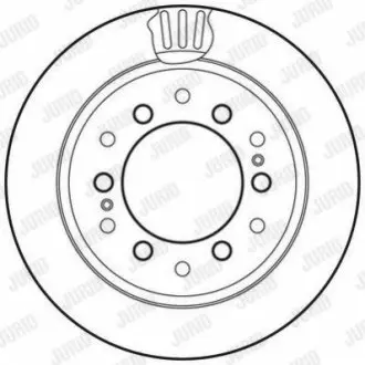 Диск гальмівний (задній) Lexus GX 01-09/Toyota Land Cruiser 90 96-02/Prado 06-18 (312.2x18) Jurid 562738JC Купити в Україні