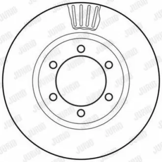 Диск гальмівний (передній) Toyota Land Cruiser VI Prado 02-10 (337.8x28) Jurid 562743JC Купити в Україні