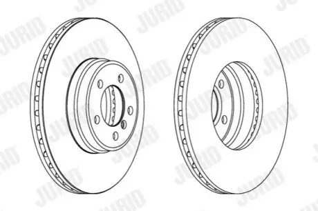 Диск гальмівний (передній) Land Rover Range Rover III 02-12 (344x30) Jurid 562899JC1 Купити в Україні