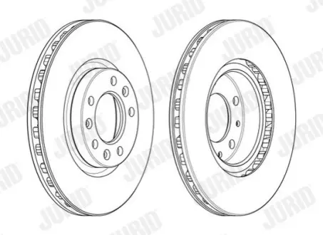 Диск гальмівний (передній) Citroen C4 13-/Berlingo/Opel Combo 18- (283x26) Jurid 562991JC1