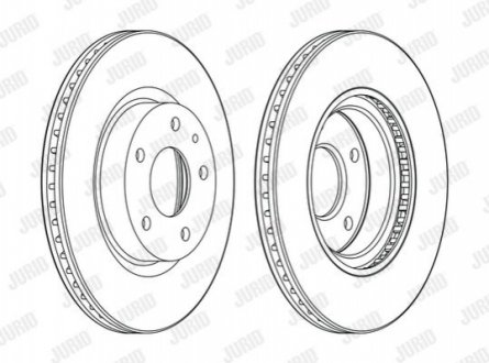 Тормозной диск передний Mazda 3, CX-3 (2013->) Jurid 563119JC (фото 1)
