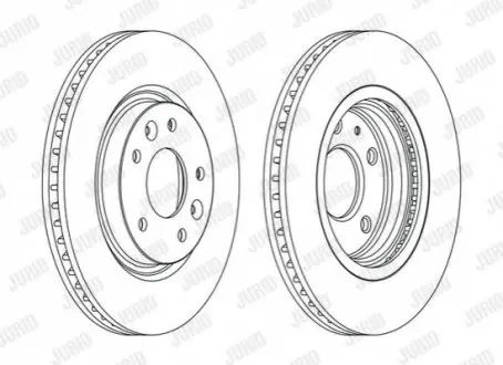 Диск гальмівний (передній) Nissan Qashqai II/X-trail 13-/Leaf 14-/Renault Kadjar 13- (296x26) (вент.) Jurid 563120JC