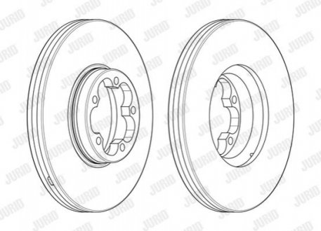 FORD Диск тормозной передн..Transit 13- Jurid 563122J-1 (фото 1)