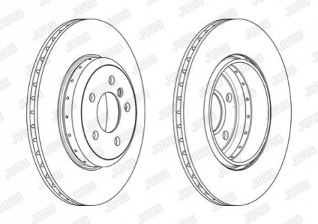 Тормозной диск задний BMW 5-Series, 6-Series, 7-Series (2010->) Jurid 563149JVC1 (фото 1)