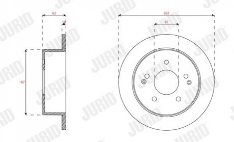 Тормозной диск Jurid 563341JC (фото 1)