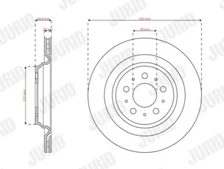 JURID TESLA Диск гальм. задній MODEL 3 Jurid 563659JC-1 Купити в Україні