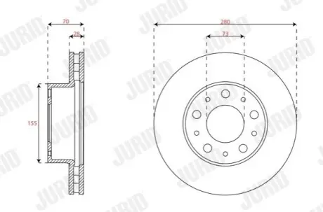 JURID CITROEN диск гальмівний передн.Jumper,Fiat Ducato,Boxer 06 Jurid 563716JC Купити в Україні