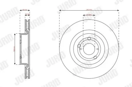 JURID TOYOTA Гальмівний диск YARIS (P21, PA1, PH1) 20- Jurid 563739JC Купить в Украине