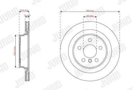 JURID MINI Тормозной диск задн. CLUBMAN (F54) 14 Jurid 563827JC