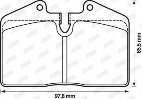 Гальмівні колодки, дискове гальмо.) Jurid 571348J (фото 1)