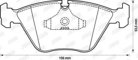 Колодки гальмівні (передні) BMW 3 (E36/E46) 92-06/5 (E34) 87-96/7 (E32) 87-94/Z3 (E36) 97-03 Jurid 571355J Купити в Україні