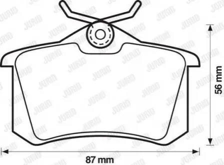 Колодки гальмівні (задні) VW Golf/Passat 83-02/ Peugeot 405 87-96 (87.1x52.8x15.2) Jurid 571361J Купити в Україні