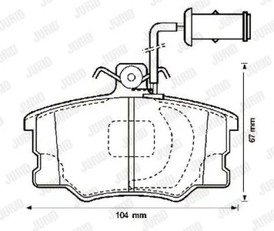 Тормозные колодки, дисковое тормоз (набор) Jurid 571364J