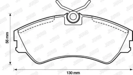 Гальмівні колодки передні VW Transporter T4 1990-2003р. Jurid 571460J