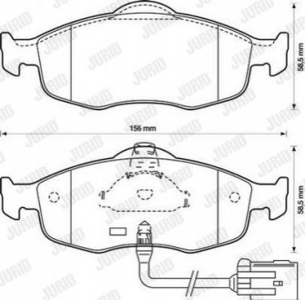 Тормозные колодки, дисковый тормоз.) Jurid 571522J