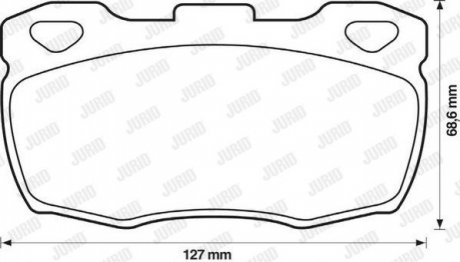 Гальмівні колодки, дискове гальмо (набір) - (RTC5574, SFP000140, SFP000260) Jurid 571827J (фото 1)