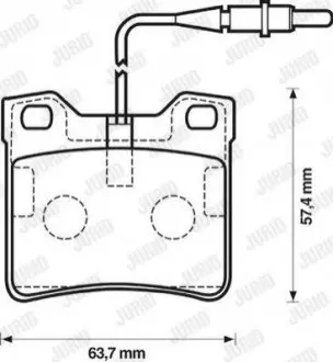 Колодки гальмівні (задні) MB Vito (W638) TDI 96-03 Jurid 571845J Купити в Україні