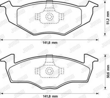 VW гальмівні колодки передн.Polo,Skoda Fabia Jurid 571923J