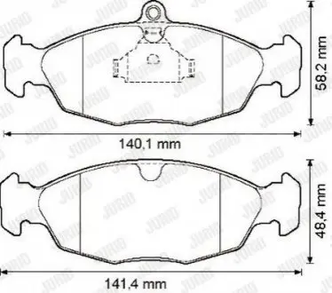 Колодки гальмівні (передні) Opel Combo 94-01/Daewoo Lanos 97 Jurid 571924J Купити в Україні