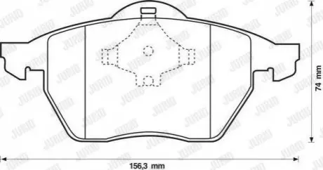Колодки гальмівні (передні) Ауді A3/VW Golf III -03 (ATE) Jurid 571935J Купити в Україні