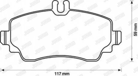Гальмівні колодки Jurid 571945J (фото 1)