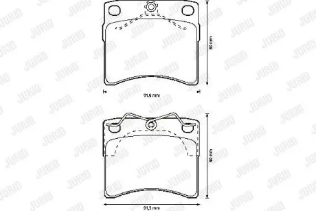 Гальмівні колодки передні VW Transporter T4 1990-2003р. Jurid 571948J