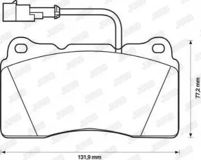 Колодки гальмівні (передні) Alfa Romeo 159/166 98-11 (+датчики) Jurid 571952J Купити в Україні