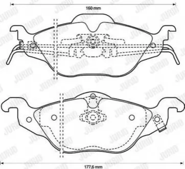 Колодки гальмівні (передні) Opel Astra G 98-09/Chevrolet Corsa 94-02 Jurid 571968J Купити в Україні