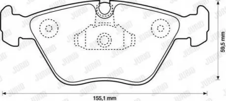 Колодки гальмівні (передні) BMW 3 (E36/E46) 92-06/5 (E34) 87-96/7 (E32) 87-94/Z3 (E36) 97-03 Jurid 571994J Купити в Україні