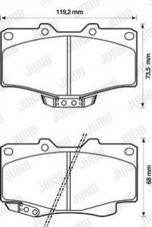 Гальмівні колодки, дискове гальмо (набір) Jurid 572140J